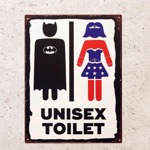 看板 トイレ アンティークエンボスプレート UNISEX TOILET カフェ カフェ看板 アンティ...