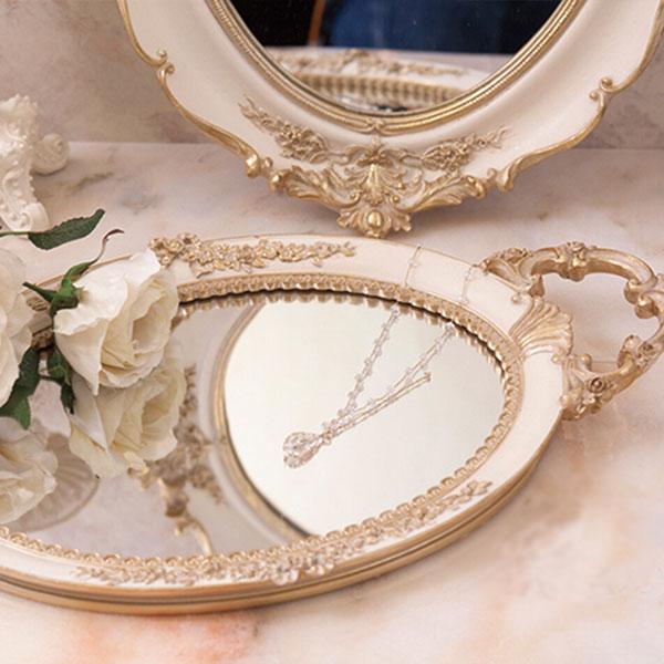 ディスプレイスタンド アンティーク おしゃれ ミラートレー アクセサリースタンド アイアン インテリ...