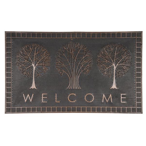 ラバーマット 玄関マット ウェルカム 木目 玄関 マット ラバー マット 屋外 おしゃれ エントラン...