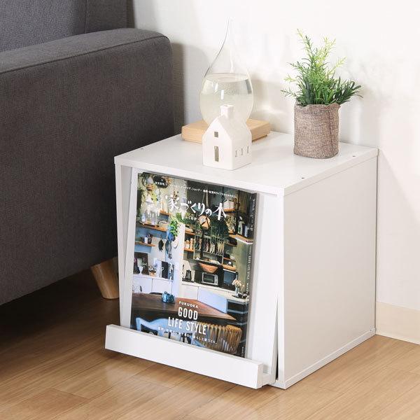 フラップ扉 キューブボックス ボックス収納 シェルフ ラック カラーボックス 2段 ユニットボックス...