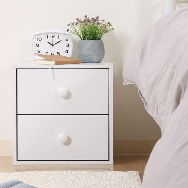 扉付ボックス ボックス収納 シェルフ ラック カラーボックス キューブボックス 2段 ユニットボック...