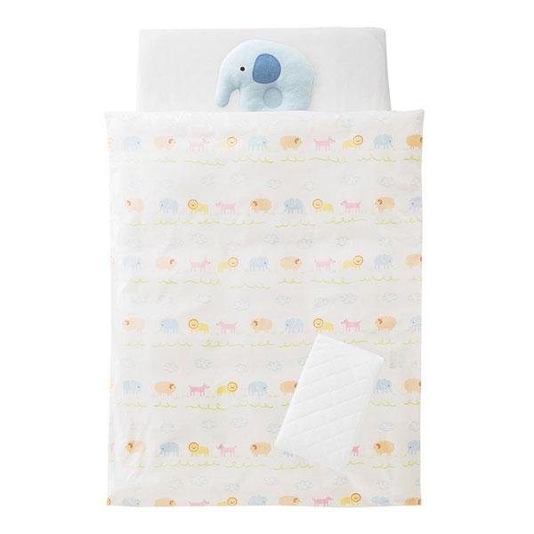 西川 ベビー ミニ組ふとん6点セット ミニベッド用 ミニ合繊カバーリング式組ふとん6点セット 60×...