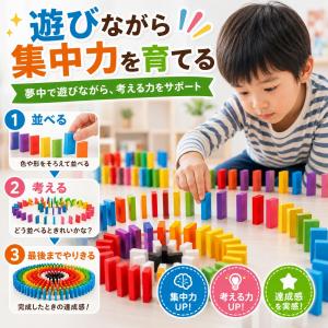 ドミノ倒し おもちゃ 積み木 知育 玩具 12...の詳細画像2