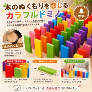 ドミノ倒し おもちゃ 積み木 知育 玩具 12...の詳細画像4