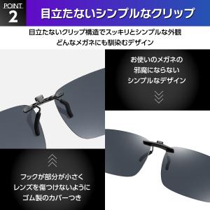 クリップオンサングラス サングラス 偏光 クリ...の詳細画像3