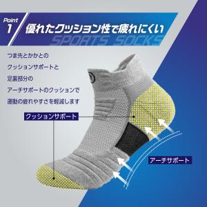 靴下 メンズ スポーツ ソックス 3足セット ...の詳細画像3