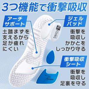 インソール 2足セット 中敷き 衝撃吸収 靴 ...の詳細画像2