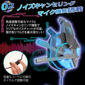 ヘッドホン 有線 USB ゲーミングヘッドセッ...の詳細画像4