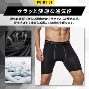 スパッツ メンズ レギンス スポーツタイツ ハ...の詳細画像3