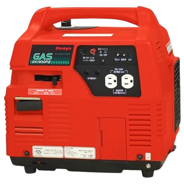 【納期確認商品】デンヨー ポータブルガスエンジン発電機 GE-900P2 LPガスタイプ インバータ...
