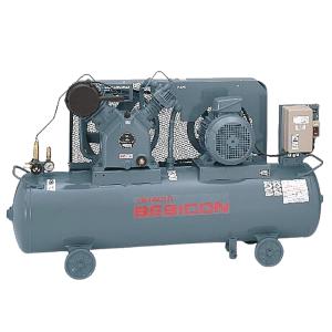 富士コンプレッサー 3.7kW 空冷二段圧縮 タンクマウント形 給油式