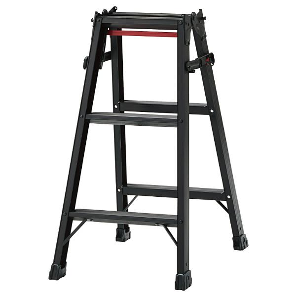 長谷川工業 はしご兼用脚立 RHB-09a 3尺 ブラックレーベル 踏ざん幅広スタンダードタイプ