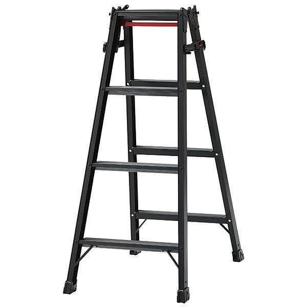 長谷川工業 はしご兼用脚立 RHB-12a 4尺 ブラックレーベル 踏ざん幅広スタンダードタイプ