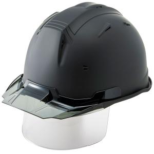 進和化学工業 シールド付きヘルメット SS-29FSV型 艶消しマット塗装 L黒マット/スモーク｜hyugaya-shop