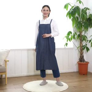 atelier*momo&momo AP43773-42 総柄刺繍 フリークロス エプロン