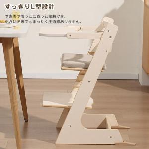 ベビーチェア ハイチェア 木製 子供椅子 キッ...の詳細画像1