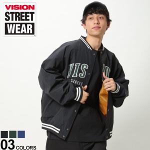 ヴィジョンストリートウェア ジャケット VISION STREET WEAR スタジャン スタジアムジャンパー アーチロゴ ナイロン ブルゾン 2705001｜原宿ゼンモール