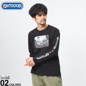 アウトドアプロダクツ Tシャツ ロゴプリント ロングT 長袖 OUTDOOR PRODUCTS トップス 春服 クルーネック C5424E｜原宿ゼンモール