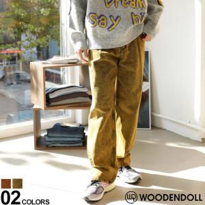 ウッディンドール デニムパンツ カラーデニム オレンジ イエロー ワイドバギー big boy 系 ポーラー系 WOODENDOLL ウォッシュデニム メンズ レディース｜hzenmall