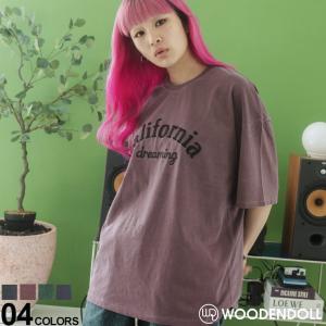 WOODEN DOLL (ウッディンドール) ピグメント加工 california 立体刺繍 クルーネック 半袖 Tシャツ WD24013｜hzenmall