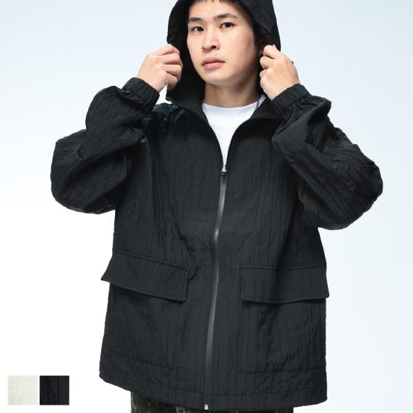 WOODEN DOLL (ウッディンドール) タックデザイン フード付き ナイロンジャケット WD2...