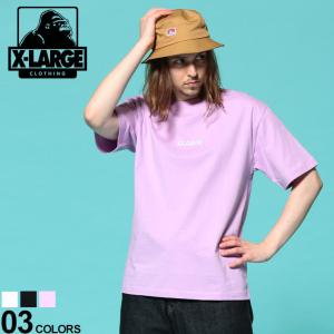 エクストララージ Tシャツ XLARGE フロントロゴ刺繍 クルーネック 半袖