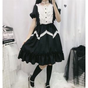 ワンピース レディース ロリータ ヘッドドレス長袖/半袖