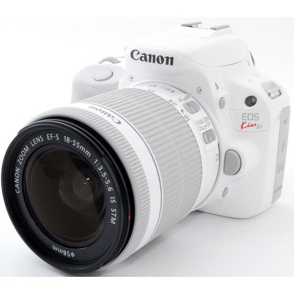キヤノン デジタル一眼 CANON EOS Kiss X7 ホワイト レンズキット 中古 新品SDカ...