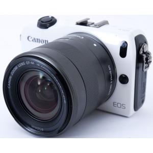 ミラーレス 中古 スマホに送れる CANON キヤノン EOS M ホワイト レンズキット｜i-camera-shop
