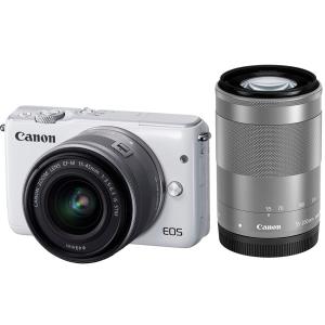 キヤノン ミラーレス CANON EOS M10 ダブルズームキット ホワイト Wi-Fi搭載 中古 SDカード付き 届いてすぐに使える