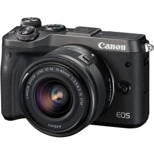 ミラーレスカメラ　Canon EOS M 黒 EOS キヤノン Canon Kiss M ダブルレンズキット ブラック ミラーレス