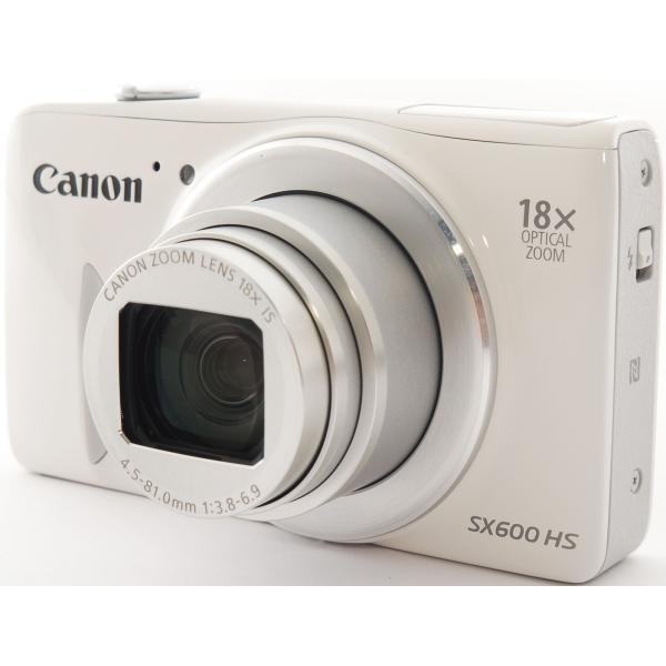 キヤノン コンデジ CANON PowerShot SX600 HS ホワイト 中古 Wi-Fi搭載...