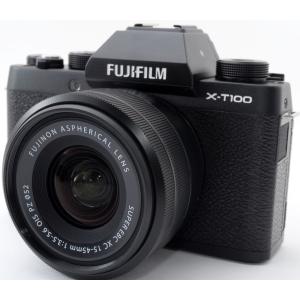 フジフイルム ミラーレス FUJIFILM X-T100 レンズキット ブラック 中古 Wi-Fi搭...