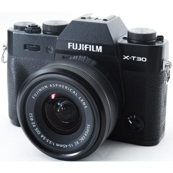 富士フイルム ミラーレス FUJIFILM X-T30 レンズキット ブラック 中古 Wi-Fi ＆...