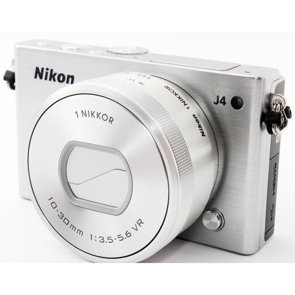 ミラーレス 中古 Wi-Fi対応 Nikon ニコン 1 J4 標準パワーズームレンズキット シルバ...