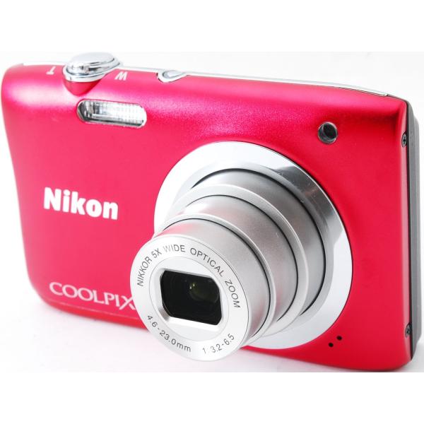 コンデジ 中古 スマホに送れる Nikon ニコン COOLPIX A100 レッド