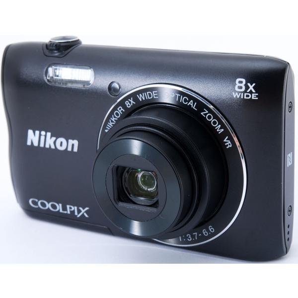 ニコン コンデジ Nikon COOLPIX A300 ブラック Wi-Fi搭載 中古 SDカード付...