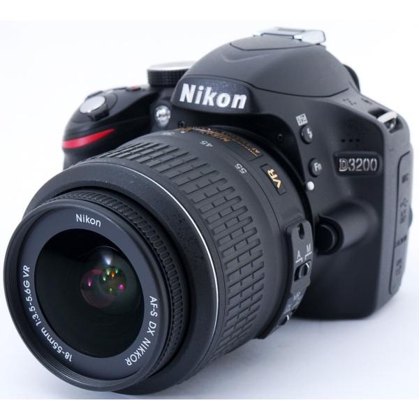 ニコン デジタル一眼 Nikon D3200 レンズキット 中古 スマホに送れる Wi-Fi機能SD...