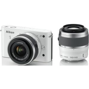 ニコン Nikon ミラーレス Nikon 1 J1 ダブルズームキット ホワイト スマホに送れる