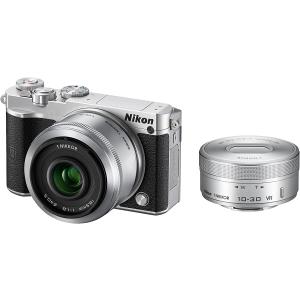 ニコン ミラーレス Nikon 1 J5 ダブルレンズキット シルバー 中古 Wi-Fi搭載 mic...