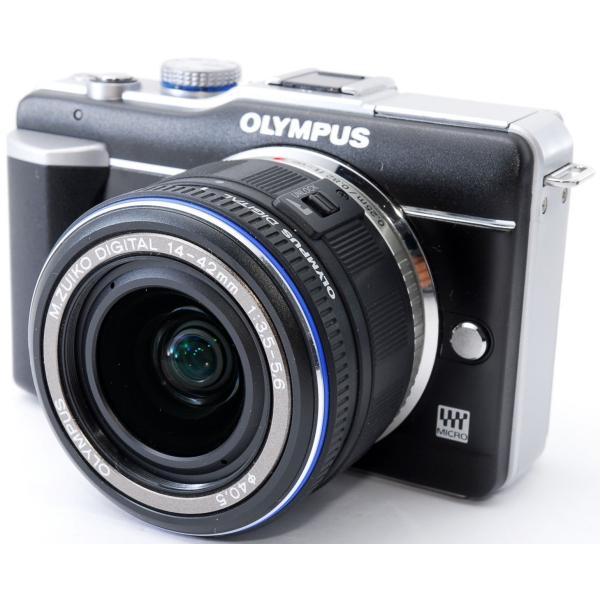 オリンパス ミラーレス OLYMPUS PEN E-PL1 ブラック レンズキット 中古 新品SDカ...