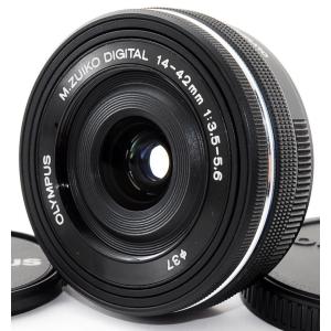 オリンパス 標準レンズ OLYMPUS M.ZUIKO DIGITAL ED 14-42mm F3.5-5.6 EZ ブラック 中古 保証