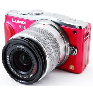 ミラーレス 中古 Wi-Fi Panasonic パナソニック LUMIX DMC-GF6 レッド レンズキット