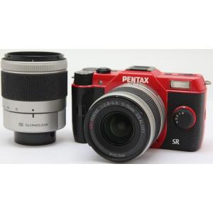 ペンタックス ミラーレス PENTAX Q10 ダブルズームキット レッド スマホに送れる 中古