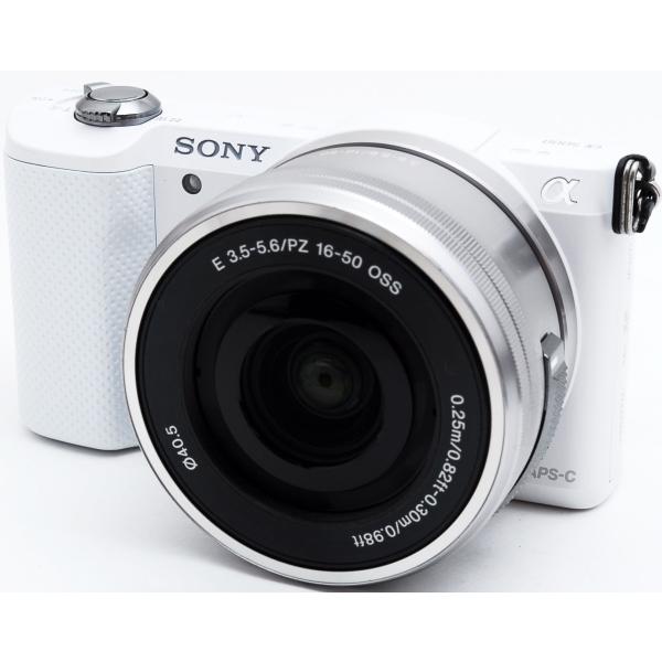 ソニー ミラーレス SONY α5000 パワーズームレンズキット ホワイト Wi-Fi搭載 中古 ...