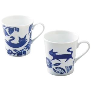 猫部×ココア ブルー散歩道 マグペア NCO-95 ギフト 贈り物 内祝 御祝 お返し 挨拶 香典 仏事 粗供養 志 お歳暮 御歳暮