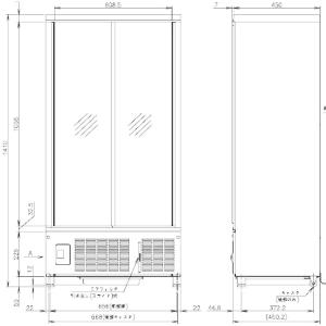 ホシザキ 小形冷蔵ショーケース SSB-70D...の詳細画像3