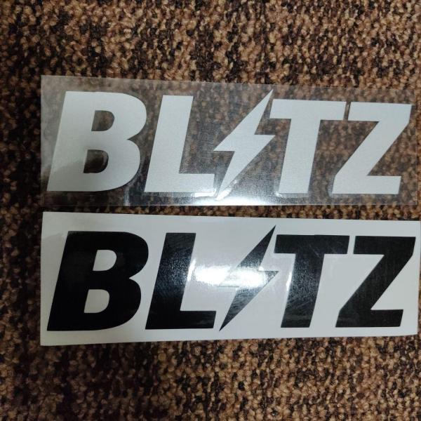【192×50mm】BLITZ ステッカー A　（ブラック／反射シルバー）※1枚
