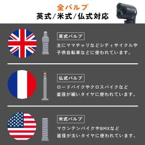 空気入れ 自転車 仏式 英式 米式 ゲージ付き...の詳細画像4