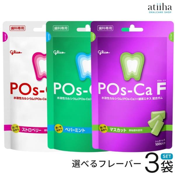 ガム ポスカ・エフ POs-Ca F ポスカF パウチタイプ 100g×3袋 メール便送料無料